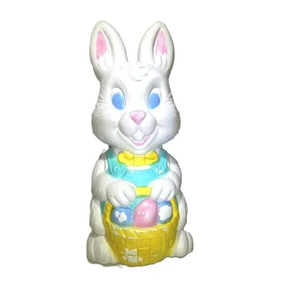Vintage General Foam Plastics Easter Bunny Eggs Basket Blow Mold 19" - Picture 1 of 5